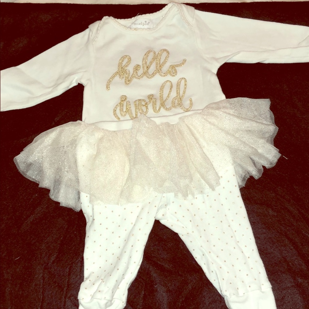 Mud pie 0-3 mth 2 piece